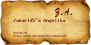 Zakariás Angelika névjegykártya